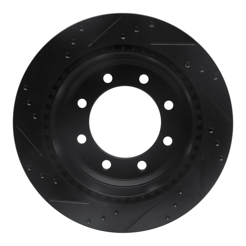 Ford E-150 Brake Rotor (1) - Rear Right - R1 Concepts - Drilled & Slotted - Black - `08-`25